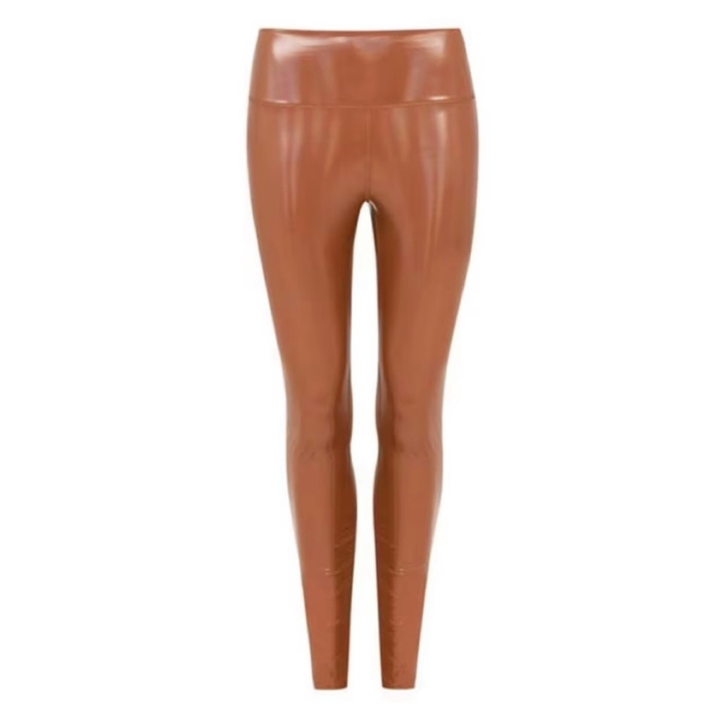 Good American Hologram Leggings in Burnt Caramel